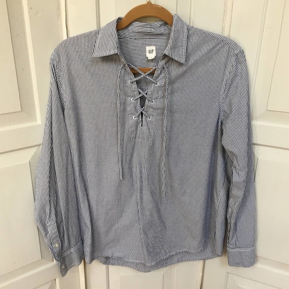 GAP Striped Long Sleeve 100% CottonTunic - Picture 1 of 12